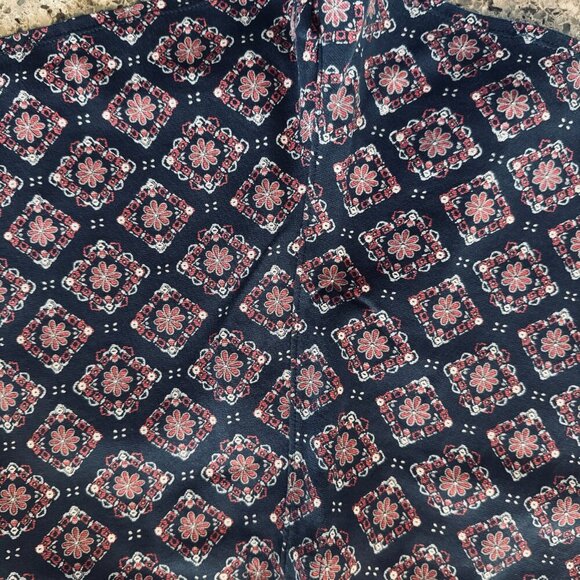 Abercrombie & Fitch Pull-On Women's Cotton Blend Shorts - Navy/Medallion Print - - Picture 8 of 11